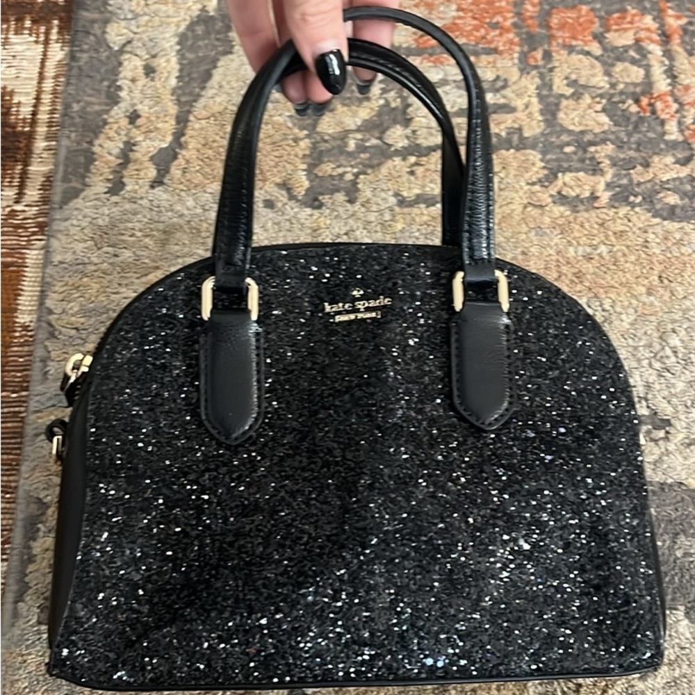 Kate Spade Black Glitter Handbag Purse